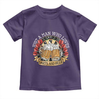 Just A Man Who Loves Darts And Beer Toddler T Shirt Funny Dart Player - Wonder Print Shop