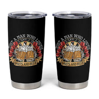 Just A Man Who Loves Darts And Beer Tumbler Cup Funny Dart Player - Wonder Print Shop