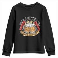 Just A Man Who Loves Darts And Beer Youth Sweatshirt Funny Dart Player - Wonder Print Shop