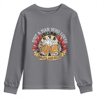 Just A Man Who Loves Darts And Beer Youth Sweatshirt Funny Dart Player - Wonder Print Shop