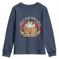 Just A Man Who Loves Darts And Beer Youth Sweatshirt Funny Dart Player - Wonder Print Shop