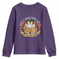 Just A Man Who Loves Darts And Beer Youth Sweatshirt Funny Dart Player - Wonder Print Shop