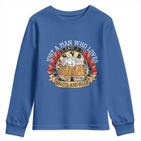 Just A Man Who Loves Darts And Beer Youth Sweatshirt Funny Dart Player - Wonder Print Shop