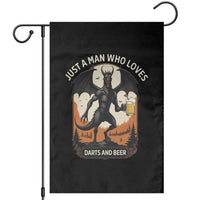 Funny Jersey Devil Loves Darts And Beer Garden Flag Cryptid Lover Gift - Wonder Print Shop