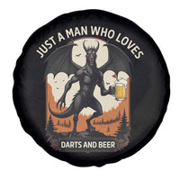 Funny Jersey Devil Loves Darts And Beer Spare Tire Cover Cryptid Lover Gift - Wonder Print Shop