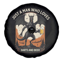 Funny Jersey Devil Loves Darts And Beer Spare Tire Cover Cryptid Lover Gift - Wonder Print Shop