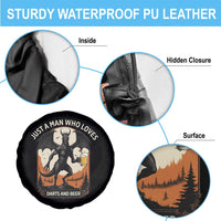 Funny Jersey Devil Loves Darts And Beer Spare Tire Cover Cryptid Lover Gift - Wonder Print Shop