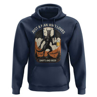Funny Jersey Devil Loves Darts And Beer Hoodie Cryptid Lover Gift - Wonder Print Shop