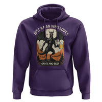 Funny Jersey Devil Loves Darts And Beer Hoodie Cryptid Lover Gift - Wonder Print Shop
