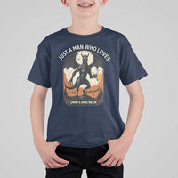 Funny Jersey Devil Loves Darts And Beer T Shirt For Kid Cryptid Lover Gift - Wonder Print Shop