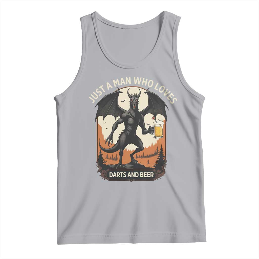 Funny Jersey Devil Loves Darts And Beer Tank Top Cryptid Lover Gift - Wonder Print Shop