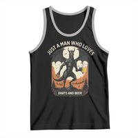 Funny Jersey Devil Loves Darts And Beer Tank Top Cryptid Lover Gift - Wonder Print Shop