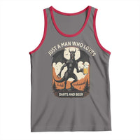 Funny Jersey Devil Loves Darts And Beer Tank Top Cryptid Lover Gift - Wonder Print Shop