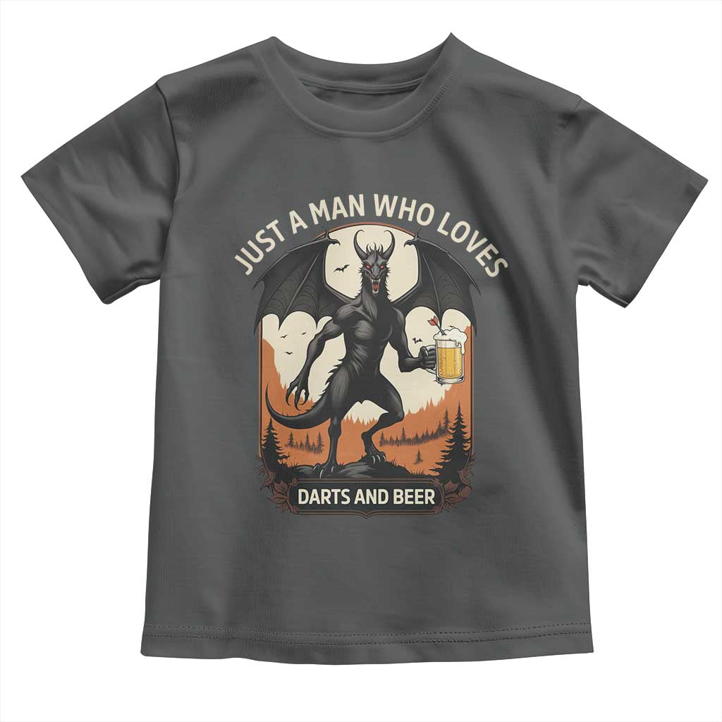Funny Jersey Devil Loves Darts And Beer Toddler T Shirt Cryptid Lover Gift - Wonder Print Shop