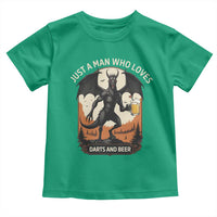 Funny Jersey Devil Loves Darts And Beer Toddler T Shirt Cryptid Lover Gift - Wonder Print Shop