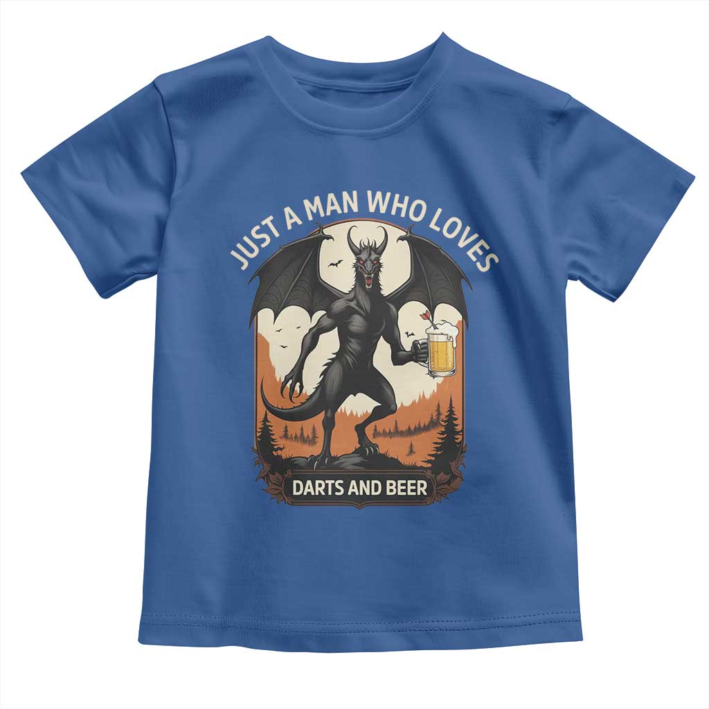 Funny Jersey Devil Loves Darts And Beer Toddler T Shirt Cryptid Lover Gift - Wonder Print Shop