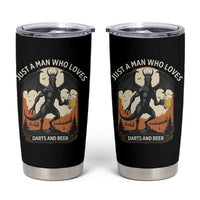 Funny Jersey Devil Loves Darts And Beer Tumbler Cup Cryptid Lover Gift - Wonder Print Shop