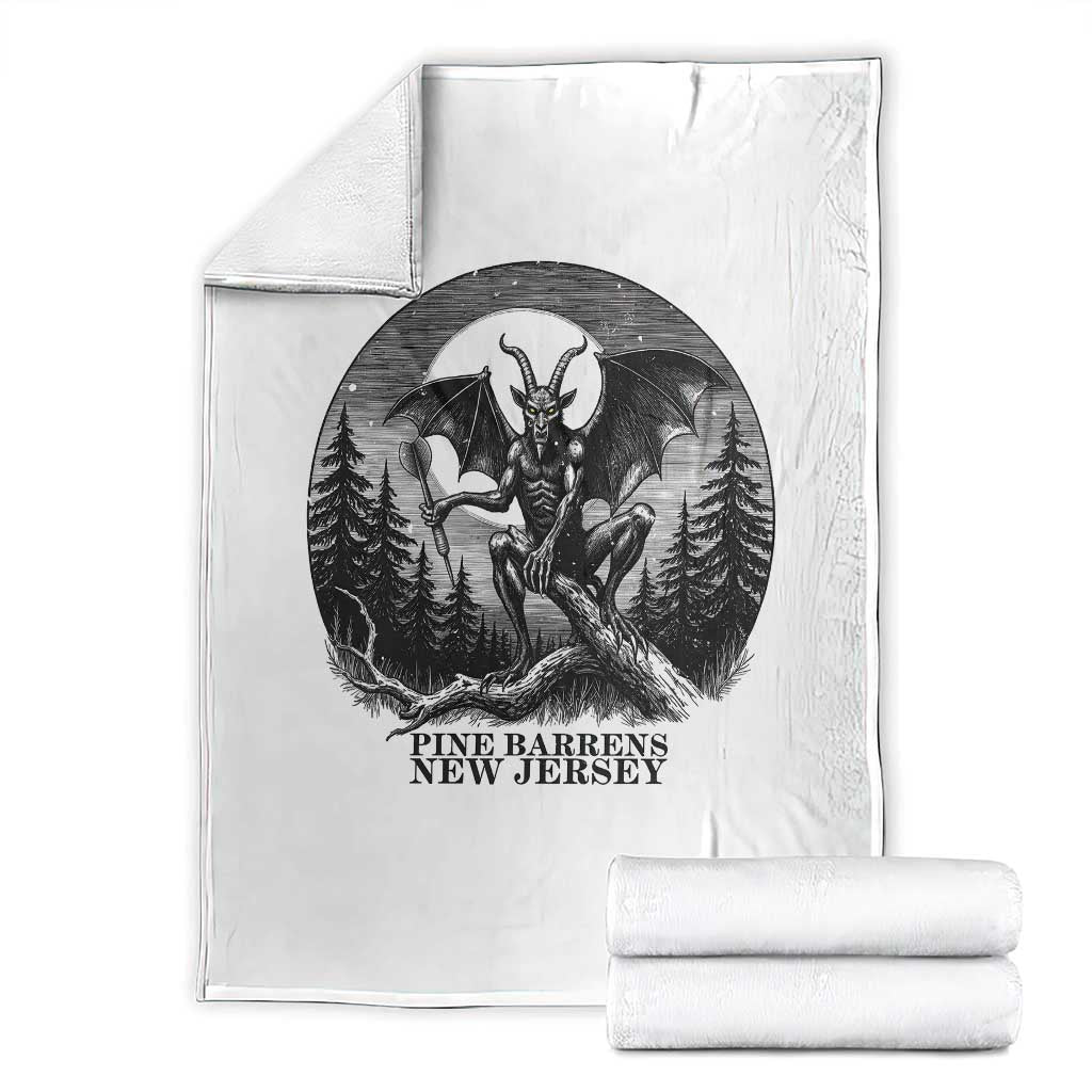 Jersey Devil Playing Dart Throw Blanket Gothic Horror Gift Pine Barrens New Jersey - Wonder Print Shop