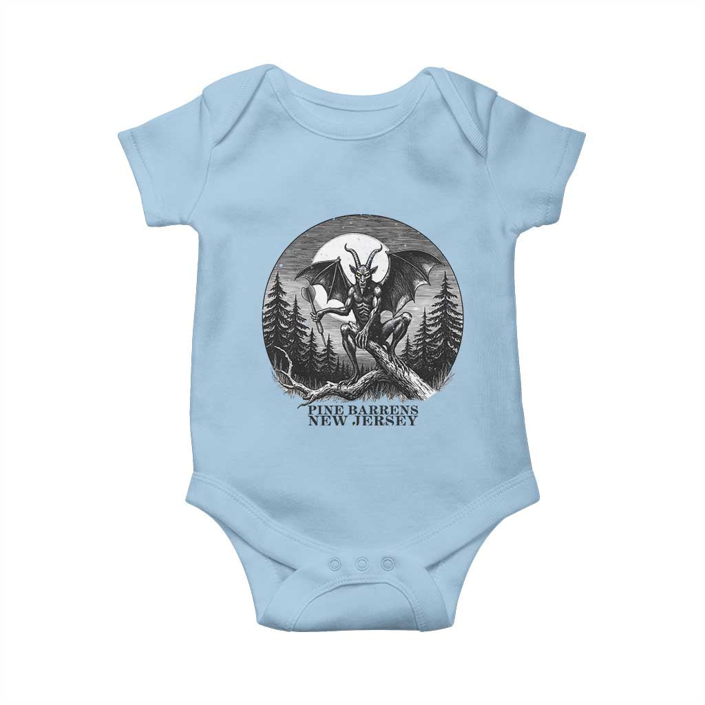 Jersey Devil Playing Dart Baby Onesie Gothic Horror Gift Pine Barrens New Jersey - Wonder Print Shop