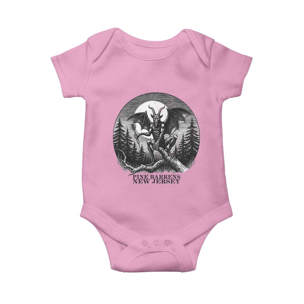 Jersey Devil Playing Dart Baby Onesie Gothic Horror Gift Pine Barrens New Jersey - Wonder Print Shop