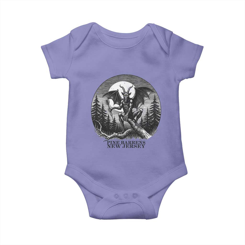 Jersey Devil Playing Dart Baby Onesie Gothic Horror Gift Pine Barrens New Jersey - Wonder Print Shop
