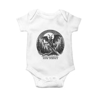 Jersey Devil Playing Dart Baby Onesie Gothic Horror Gift Pine Barrens New Jersey - Wonder Print Shop