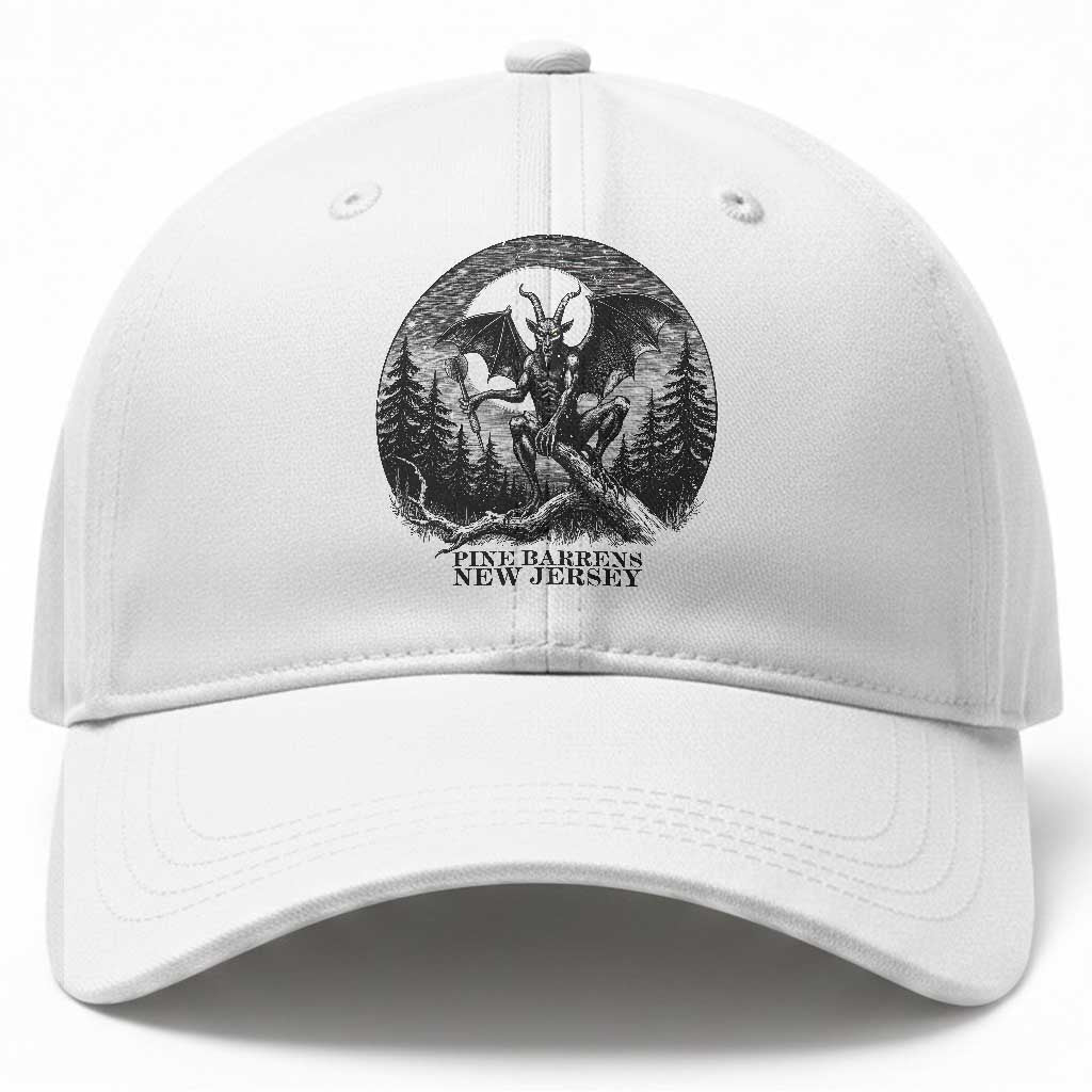 Jersey Devil Playing Dart Baseball Cap Gothic Horror Gift Pine Barrens New Jersey