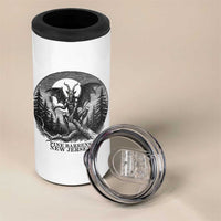 Jersey Devil Playing Dart 4 in 1 Can Cooler Tumbler Gothic Horror Gift Pine Barrens New Jersey - Wonder Print Shop