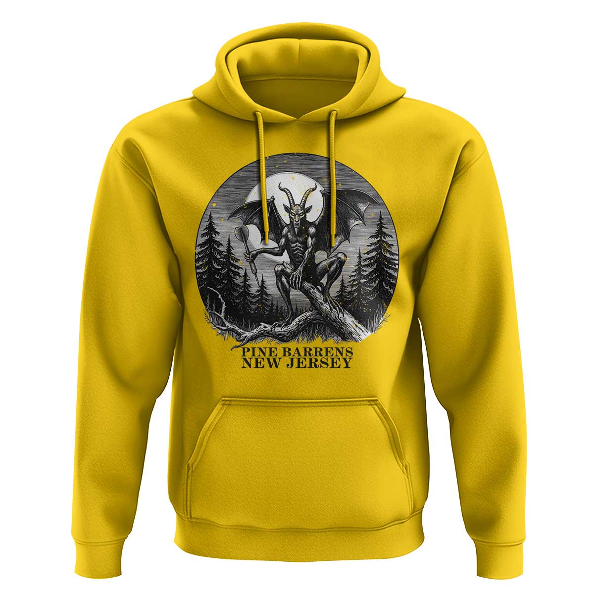 Jersey Devil Playing Dart Hoodie Gothic Horror Gift Pine Barrens New Jersey - Wonder Print Shop