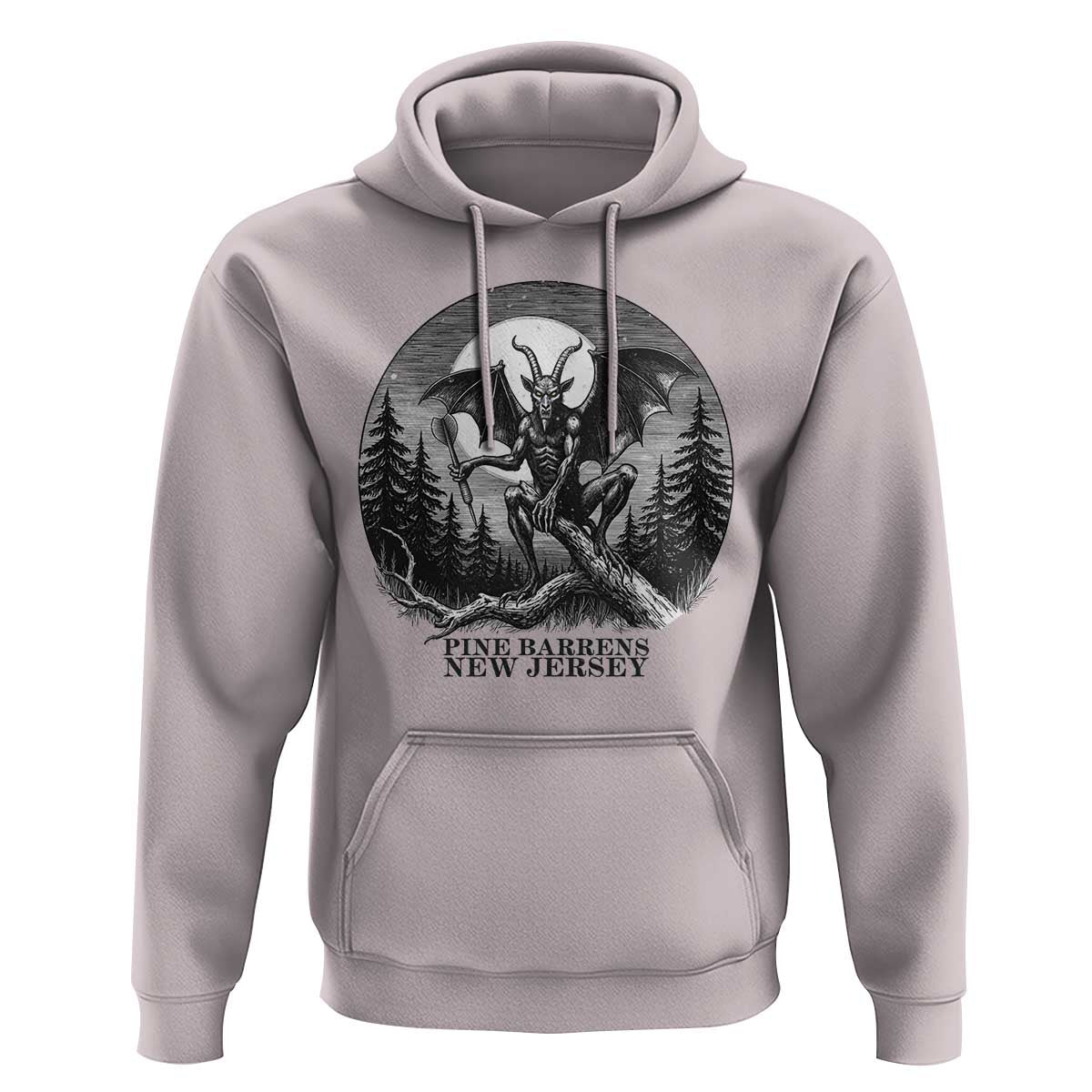 Jersey Devil Playing Dart Hoodie Gothic Horror Gift Pine Barrens New Jersey - Wonder Print Shop
