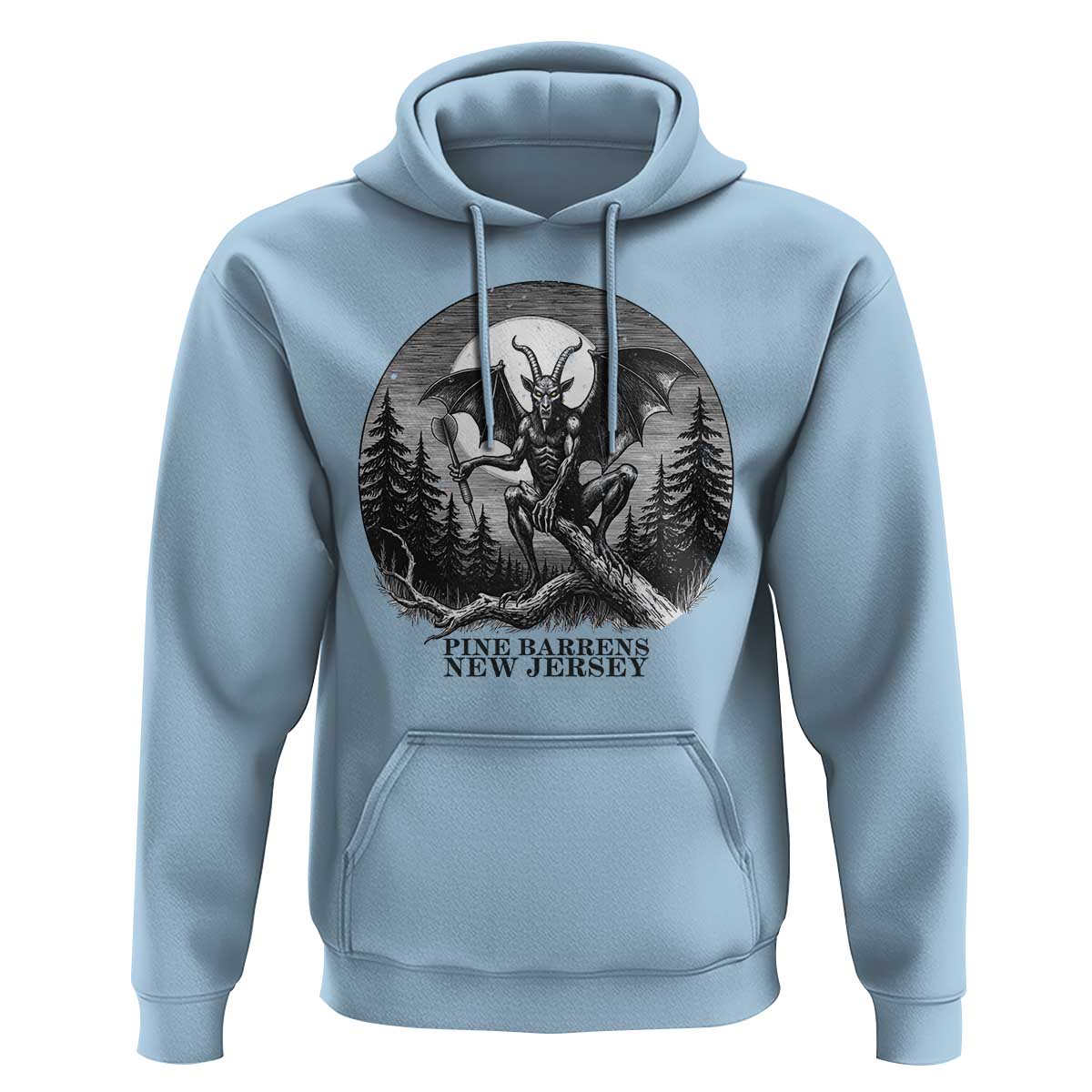 Jersey Devil Playing Dart Hoodie Gothic Horror Gift Pine Barrens New Jersey - Wonder Print Shop