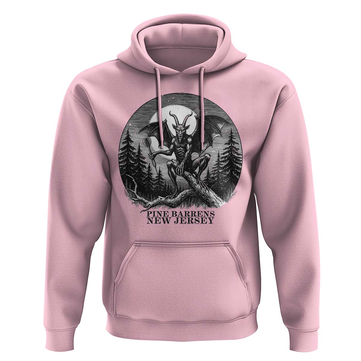 Jersey Devil Playing Dart Hoodie Gothic Horror Gift Pine Barrens New Jersey - Wonder Print Shop