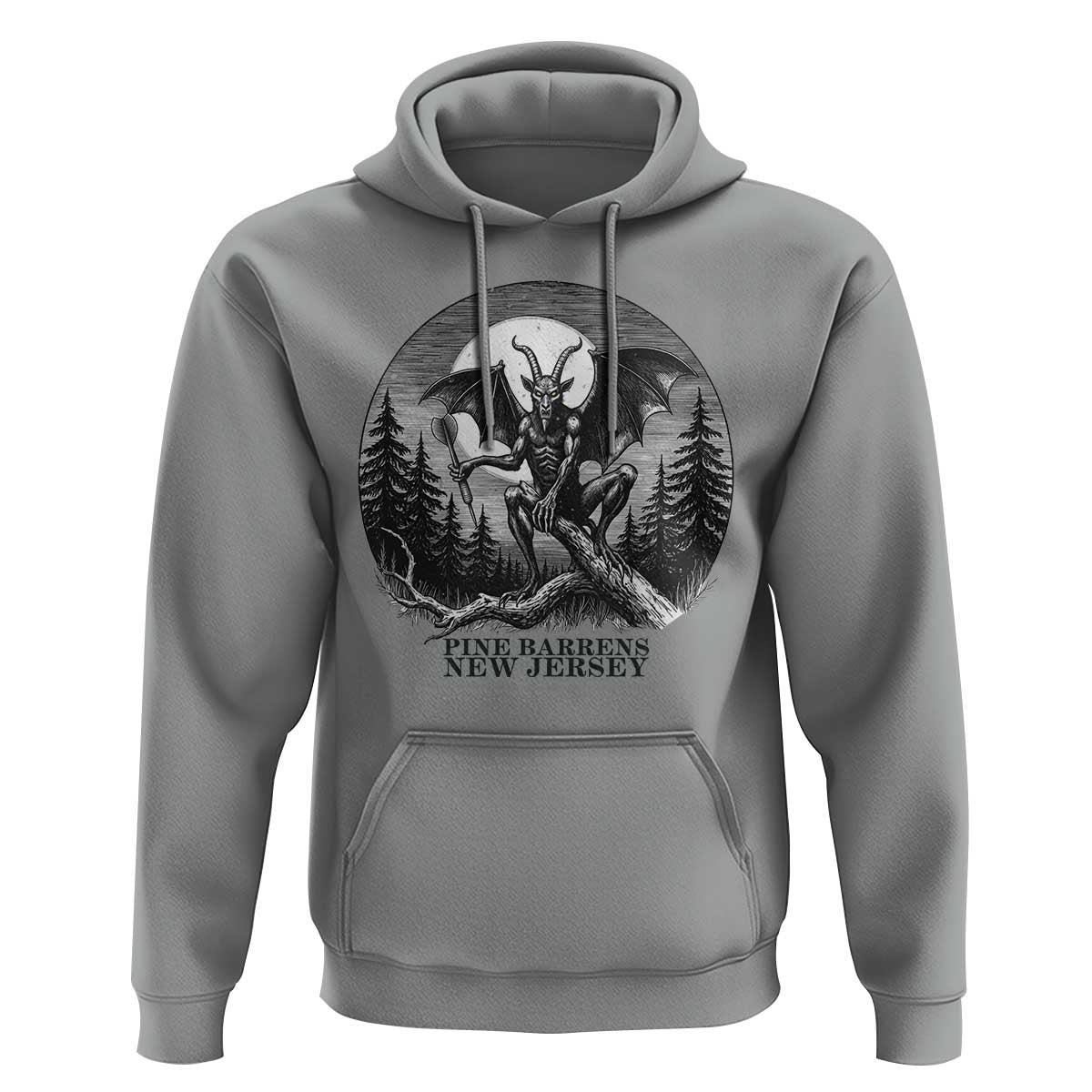 Jersey Devil Playing Dart Hoodie Gothic Horror Gift Pine Barrens New Jersey - Wonder Print Shop