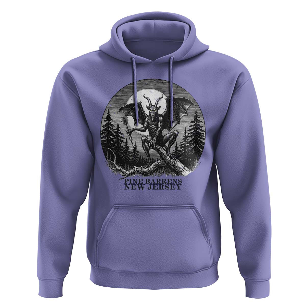 Jersey Devil Playing Dart Hoodie Gothic Horror Gift Pine Barrens New Jersey - Wonder Print Shop