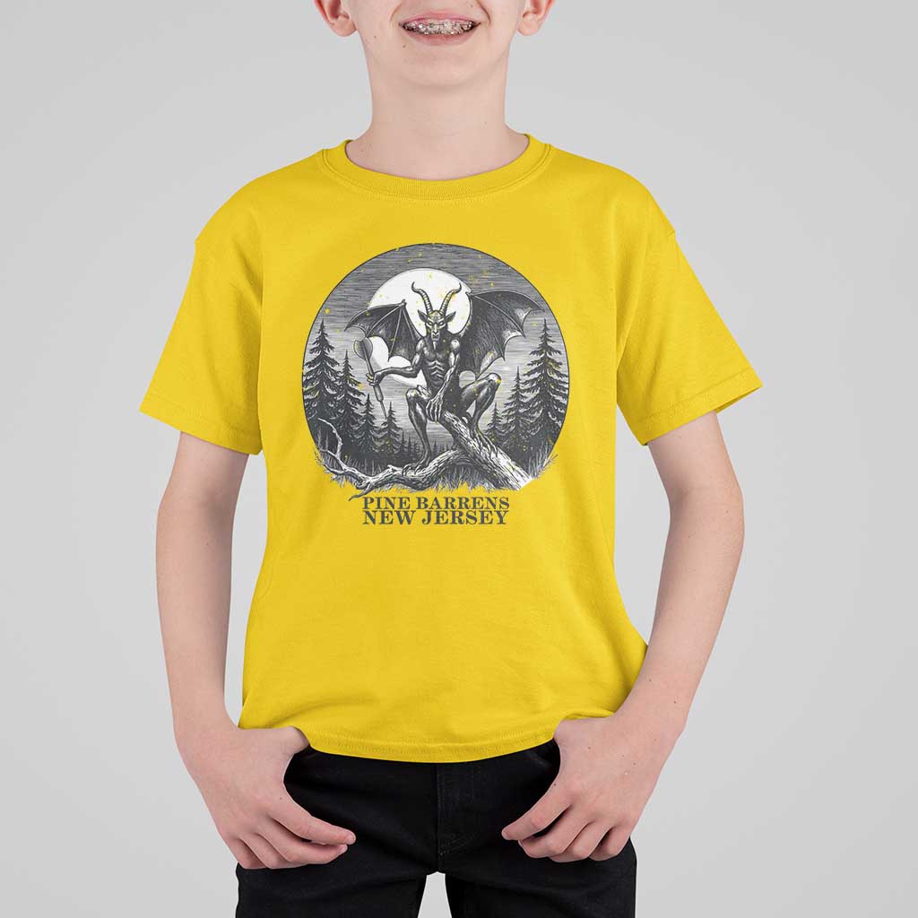 Jersey Devil Playing Dart T Shirt For Kid Gothic Horror Gift Pine Barrens New Jersey - Wonder Print Shop