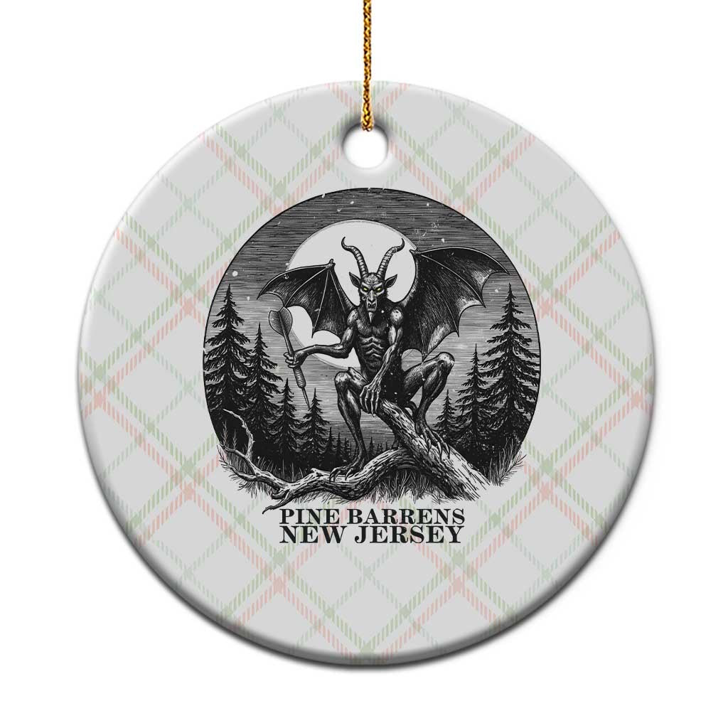 Jersey Devil Playing Dart Ceramic Ornament Gothic Horror Gift Pine Barrens New Jersey - Wonder Print Shop