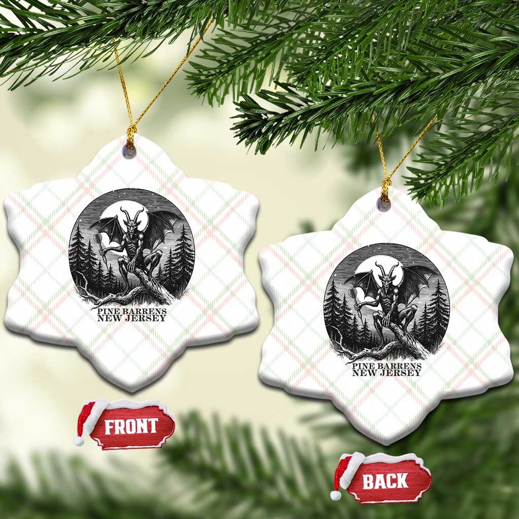 Jersey Devil Playing Dart Ceramic Ornament Gothic Horror Gift Pine Barrens New Jersey - Wonder Print Shop