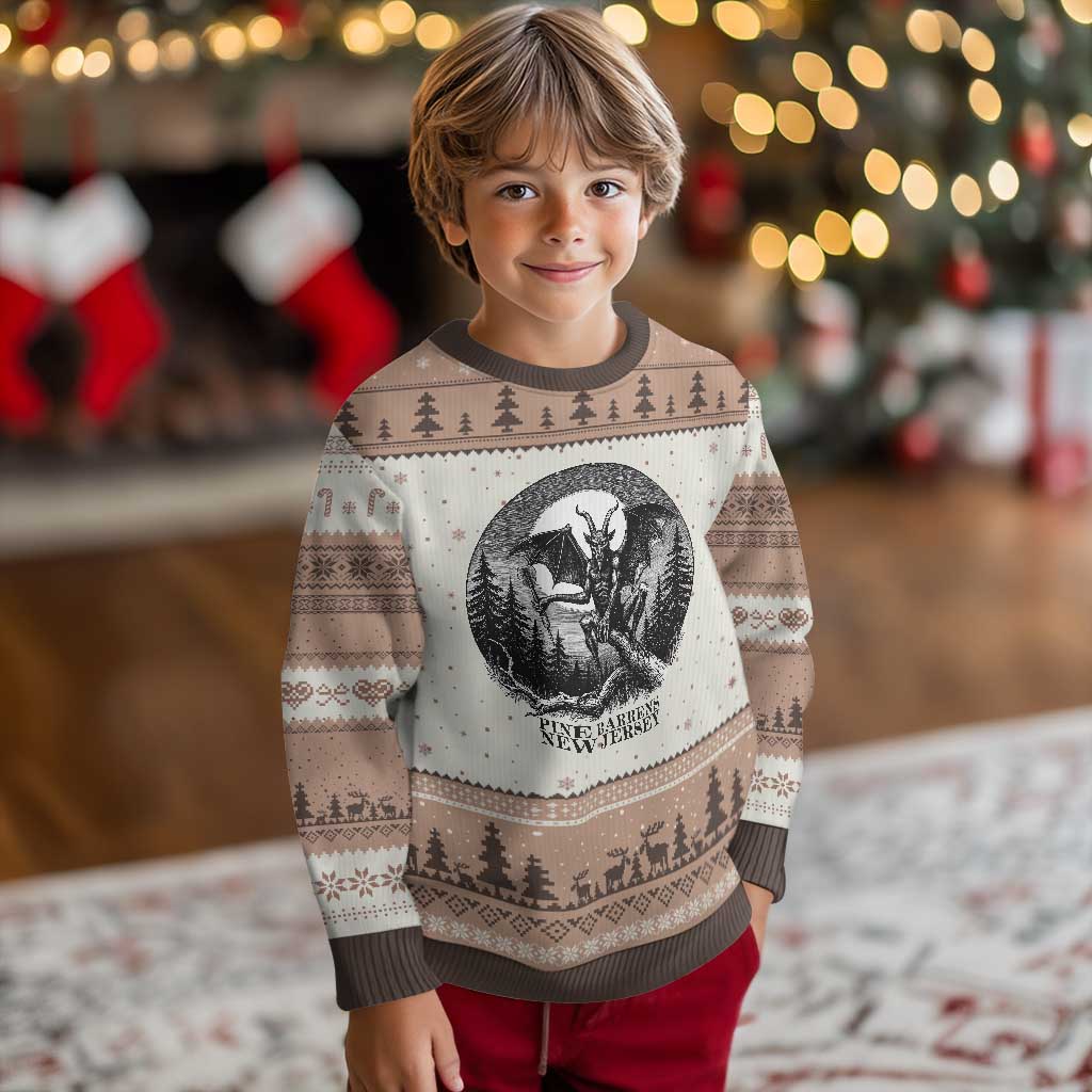 Jersey Devil Playing Dart Ugly Christmas Sweater Gothic Horror Gift Pine Barrens New Jersey - Wonder Print Shop