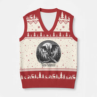 Jersey Devil Playing Dart V-Neck Knit Sweater Vest Gothic Horror Gift Pine Barrens New Jersey - Wonder Print Shop