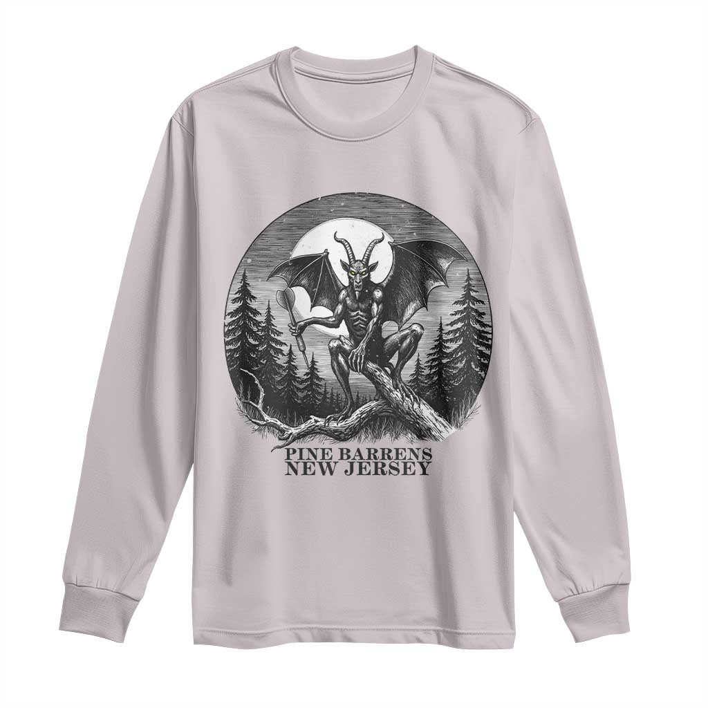 Jersey Devil Playing Dart Long Sleeve Shirt Gothic Horror Gift Pine Barrens New Jersey - Wonder Print Shop