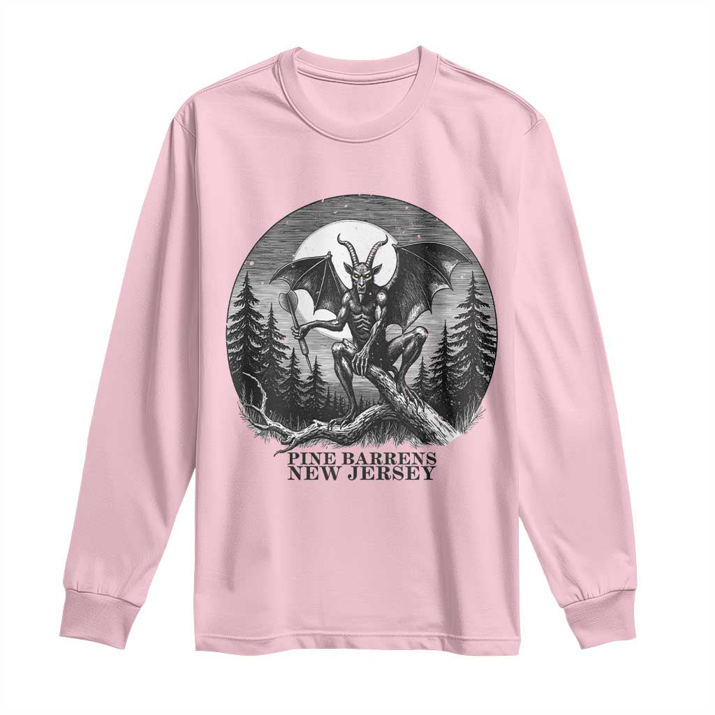 Jersey Devil Playing Dart Long Sleeve Shirt Gothic Horror Gift Pine Barrens New Jersey - Wonder Print Shop