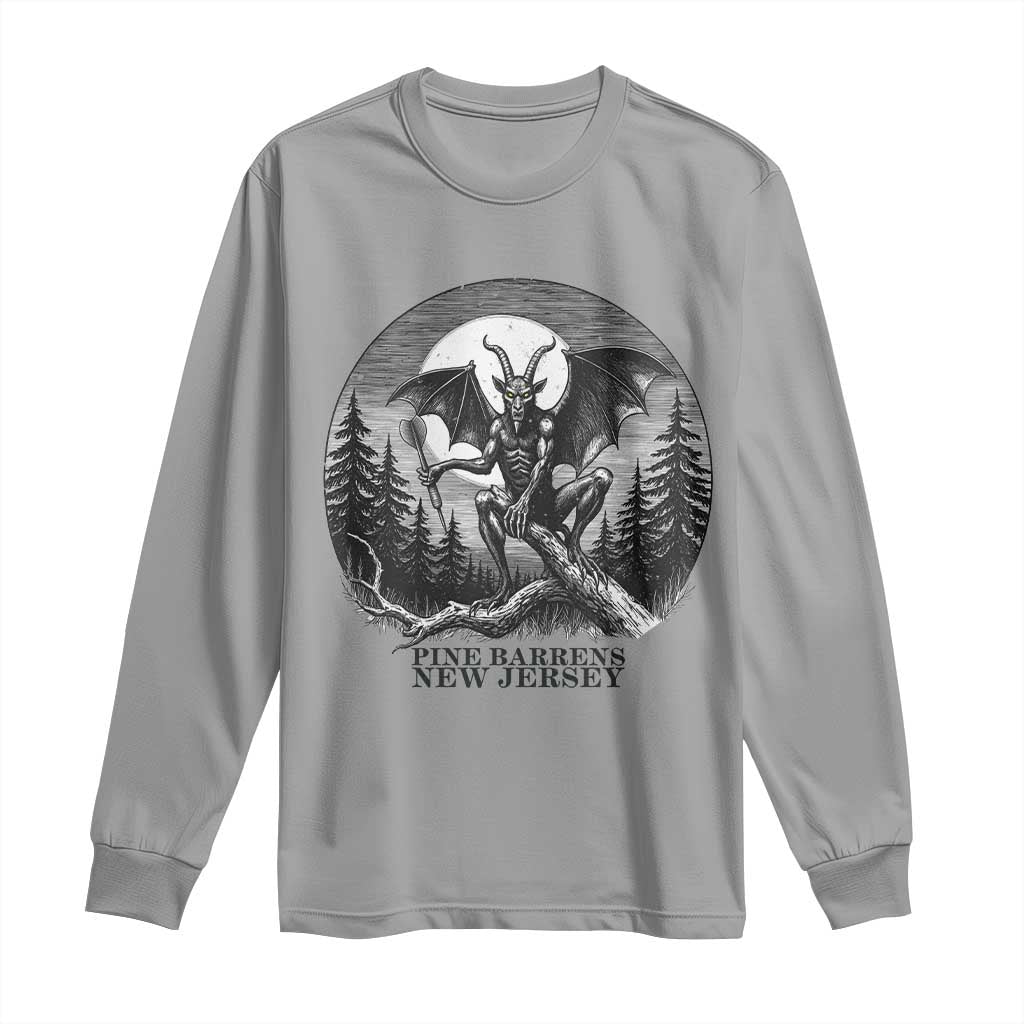Jersey Devil Playing Dart Long Sleeve Shirt Gothic Horror Gift Pine Barrens New Jersey - Wonder Print Shop