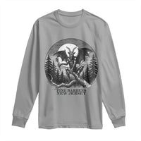 Jersey Devil Playing Dart Long Sleeve Shirt Gothic Horror Gift Pine Barrens New Jersey - Wonder Print Shop