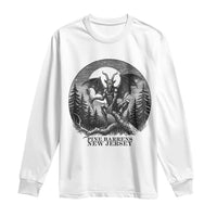 Jersey Devil Playing Dart Long Sleeve Shirt Gothic Horror Gift Pine Barrens New Jersey - Wonder Print Shop