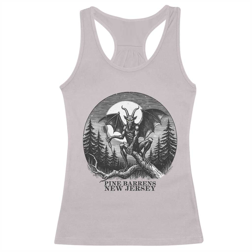 Jersey Devil Playing Dart Racerback Tank Top Gothic Horror Gift Pine Barrens New Jersey - Wonder Print Shop