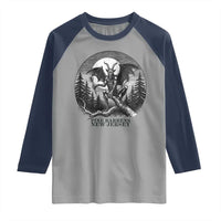 Jersey Devil Playing Dart Raglan Shirt Gothic Horror Gift Pine Barrens New Jersey - Wonder Print Shop