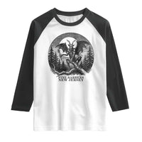 Jersey Devil Playing Dart Raglan Shirt Gothic Horror Gift Pine Barrens New Jersey - Wonder Print Shop