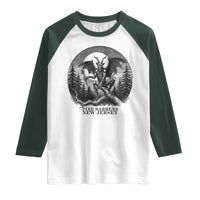Jersey Devil Playing Dart Raglan Shirt Gothic Horror Gift Pine Barrens New Jersey - Wonder Print Shop