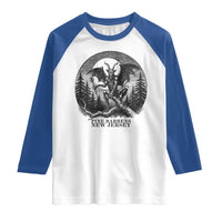 Jersey Devil Playing Dart Raglan Shirt Gothic Horror Gift Pine Barrens New Jersey - Wonder Print Shop