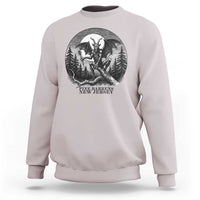 Jersey Devil Playing Dart Sweatshirt Gothic Horror Gift Pine Barrens New Jersey - Wonder Print Shop